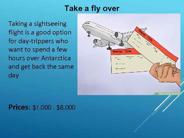     Take a fly over Taking a sightseeing flight is a