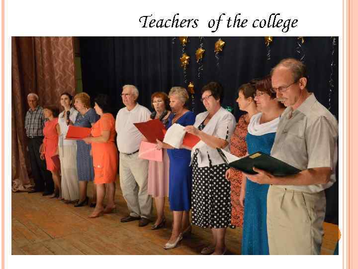 Teachers of the college 