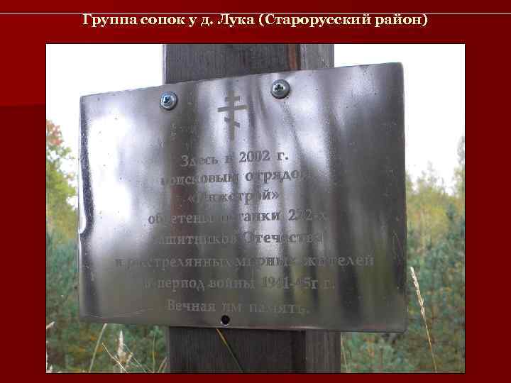 Группа сопок у д. Лука (Старорусский район) 