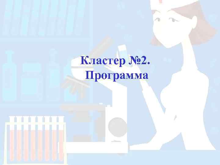 Кластер № 2.  Программа 