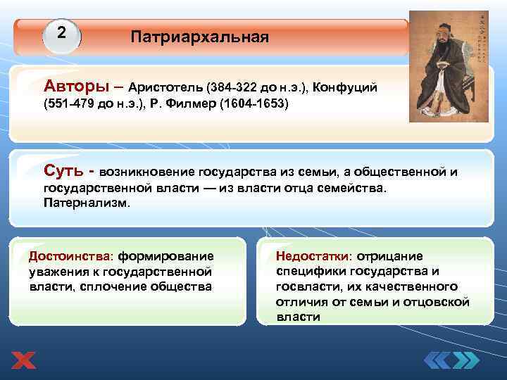 2 1 Патриархальная Авторы – Аристотель (384 -322 до н. 2 1 Патриархальная Авторы – Аристотель (384 -322 до н.