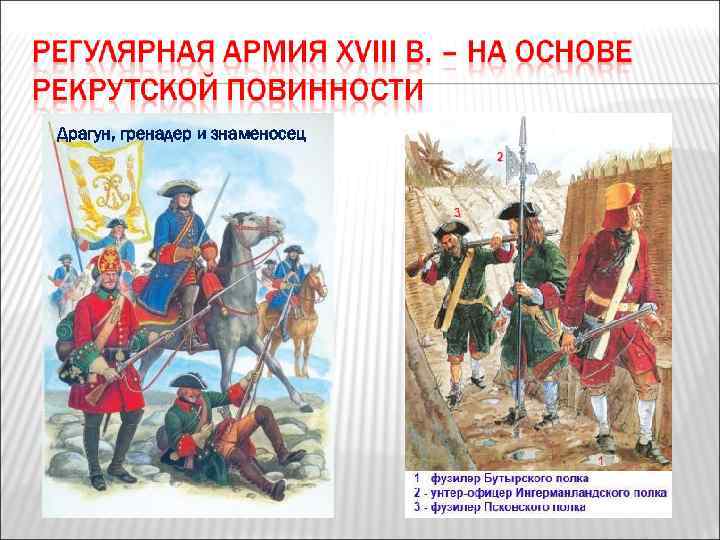 Драгун, гренадер и знаменосец 