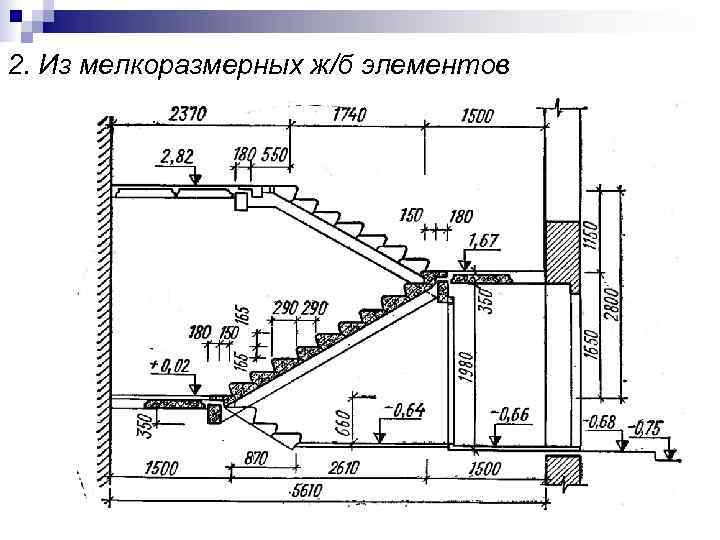 2. Из мелкоразмерных ж/б элементов 