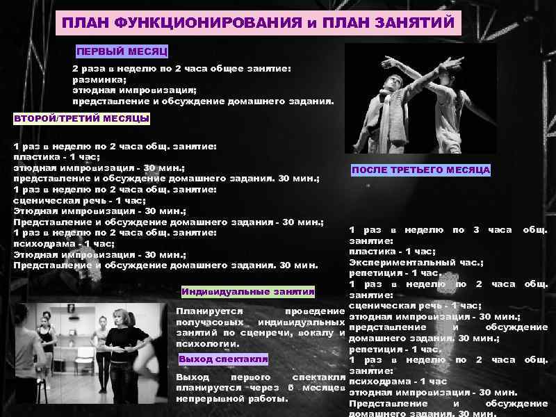   ПЛАН ФУНКЦИОНИРОВАНИЯ и ПЛАН ЗАНЯТИЙ  ПЕРВЫЙ МЕСЯЦ  2 раза в