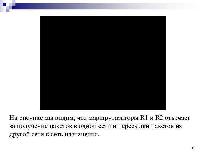 На рисунке мы видим, что маршрутизаторы R 1 и R 2 отвечает за получение На рисунке мы видим, что маршрутизаторы R 1 и R 2 отвечает за получение