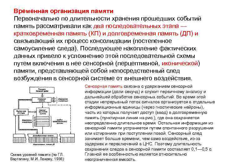 Схема уровней памяти