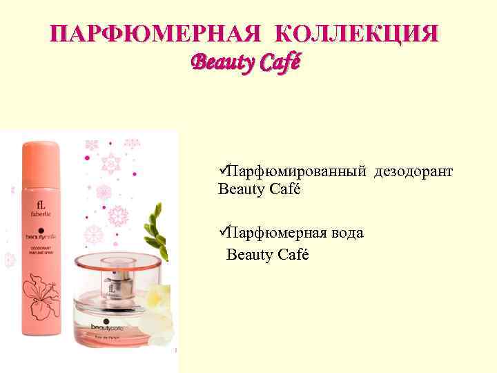 ПАРФЮМЕРНАЯ КОЛЛЕКЦИЯ  Beauty Café   üПарфюмированный дезодорант  Beauty Café  ü