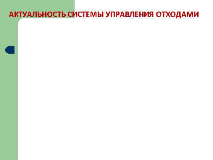 АКТУАЛЬНОСТЬ СИСТЕМЫ УПРАВЛЕНИЯ ОТХОДАМИ 