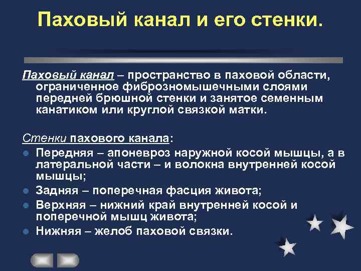  Паховый канал и его стенки.  Паховый канал – пространство в паховой области,