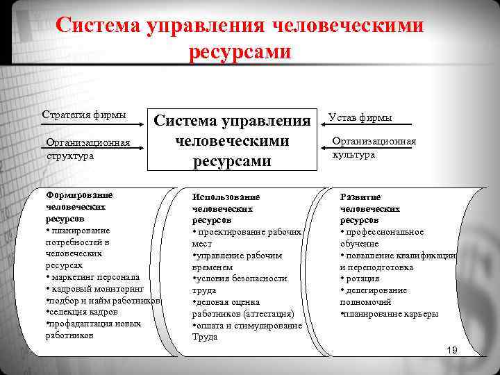 Система управления человеческими ресурсами Стратегия фирмы Устав фирмы Система управления человеческими ресурсами Стратегия фирмы Устав фирмы