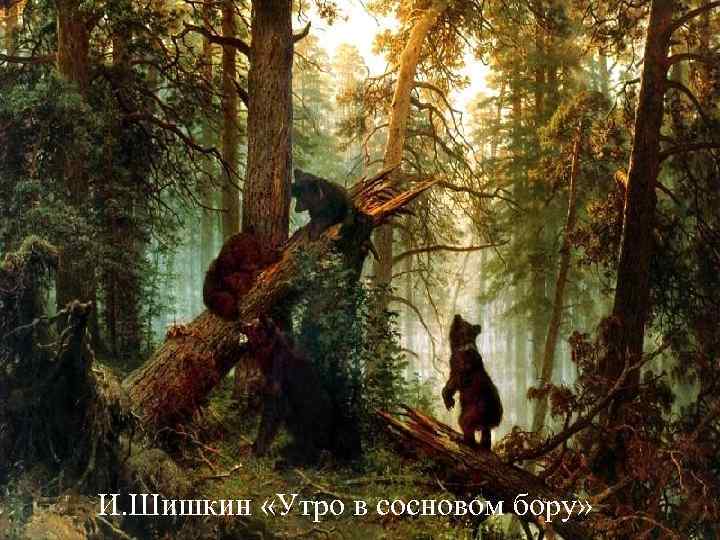 И. Шишкин «Утро в сосновом бору» И. Шишкин «Утро в сосновом бору»