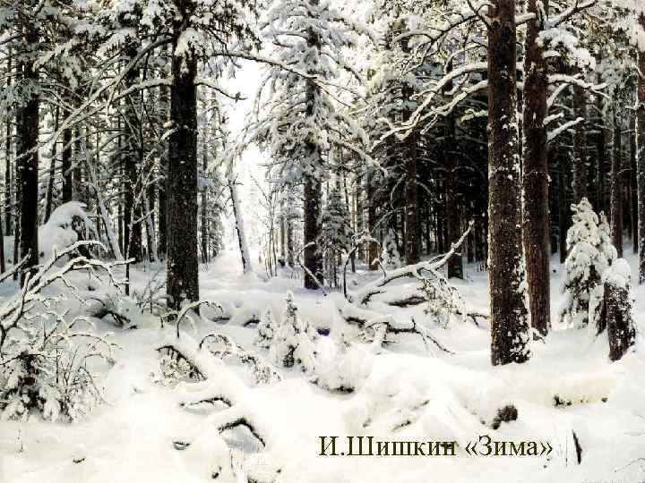 И. Шишкин «Зима» И. Шишкин «Зима»