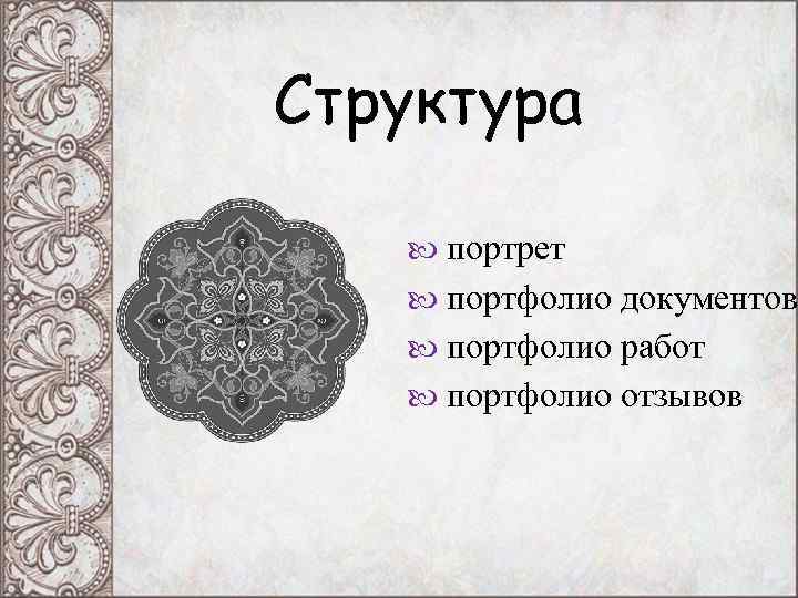 Структура портрет портфолио документов портфолио работ портфолио отзывов Структура портрет портфолио документов портфолио работ портфолио отзывов