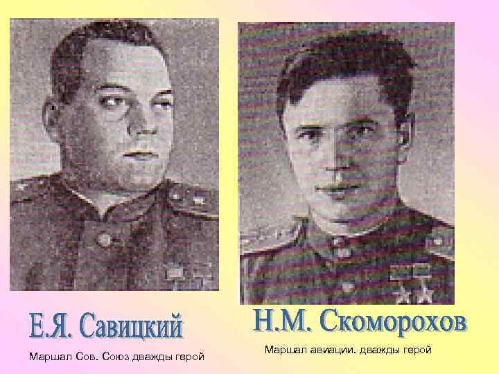 Маршал Сов. Союз дважды герой Маршал авиации. дважды герой 