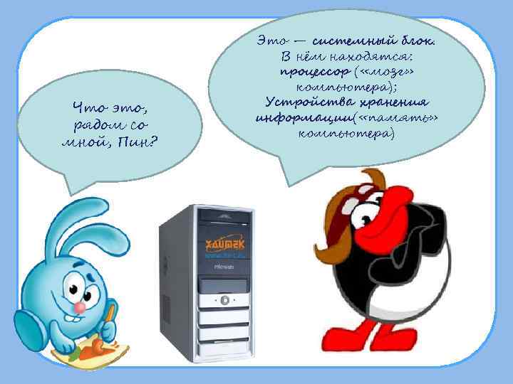    Это — системный блок.   В нём находятся:  