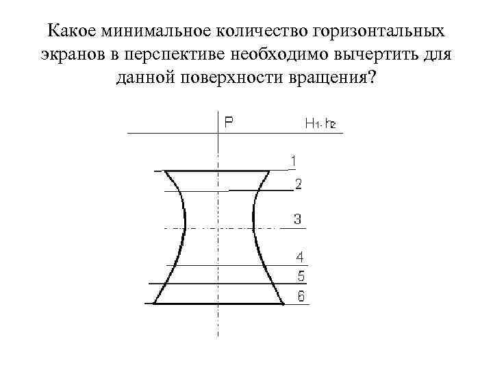 Какое минимальное количество горизонтальных экранов в перспективе необходимо вычертить для данной Какое минимальное количество горизонтальных экранов в перспективе необходимо вычертить для данной