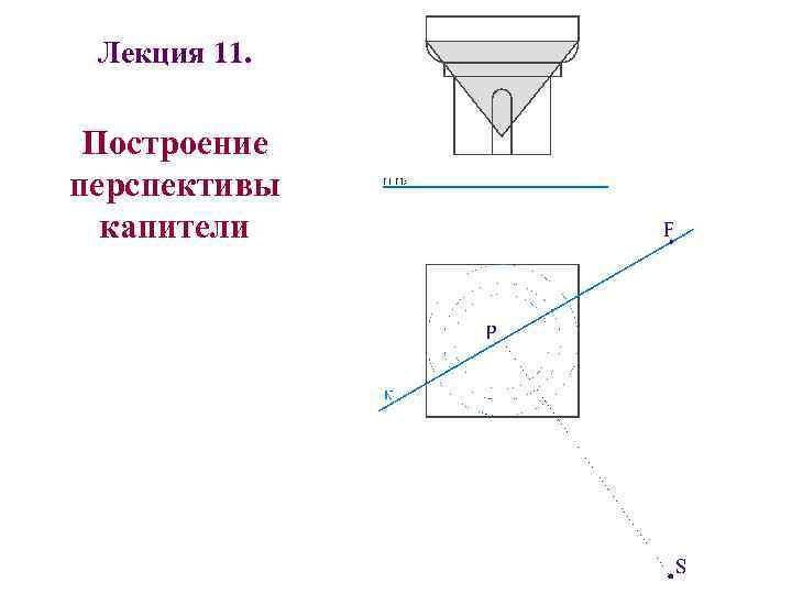  Лекция 11.  Построение перспективы  капители 