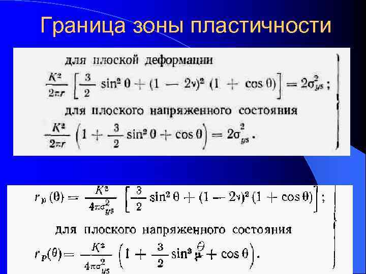 Граница зоны пластичности 