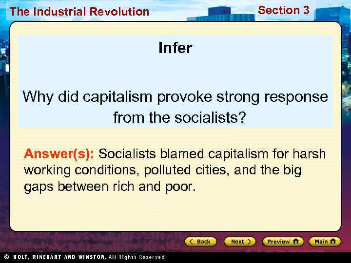 The Industrial Revolution   Section 3      Infer Why