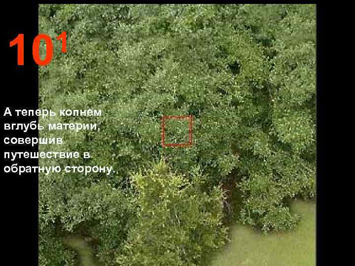 10 1 А теперь копнем вглубь материи, совершив путешествие в обратную сторону. 