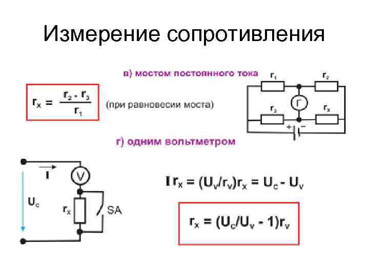 Измерение сопротивления 