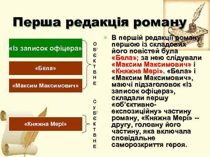  Перша редакція роману     § В першій редакції роману 