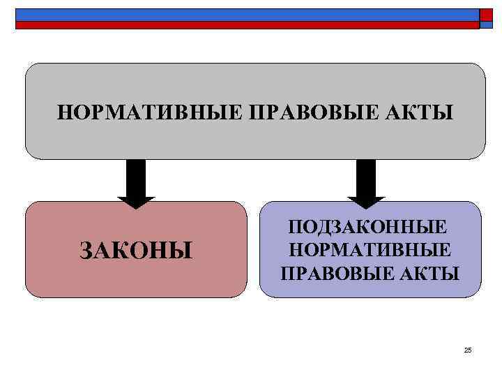 НОРМАТИВНЫЕ ПРАВОВЫЕ АКТЫ    ПОДЗАКОННЫЕ  ЗАКОНЫ  НОРМАТИВНЫЕ   