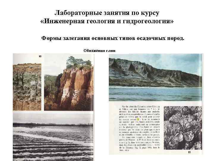   Лабораторные занятия по курсу «Инженерная геология и гидрогеология»  Формы залегания основных