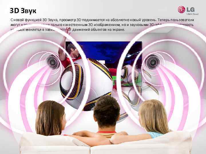 3 D Звук С новой функцией 3 D Звука, просмотр 3 D поднимается на