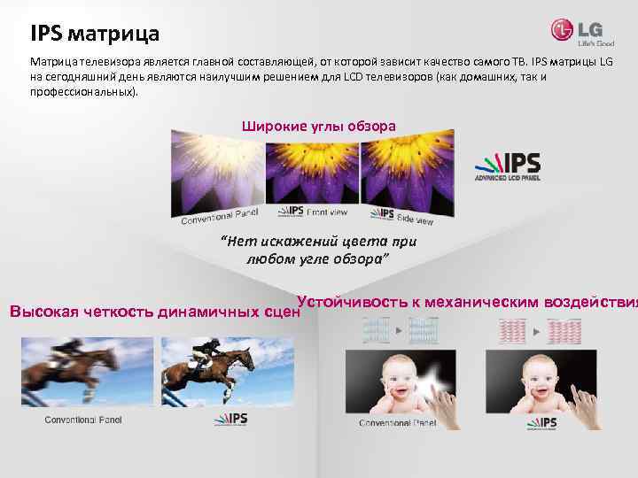IPS матрица Матрица телевизора является главной составляющей, от которой зависит качество самого ТВ. IPS