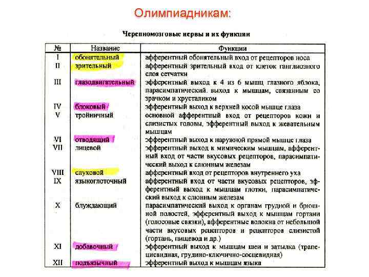 Олимпиадникам: 