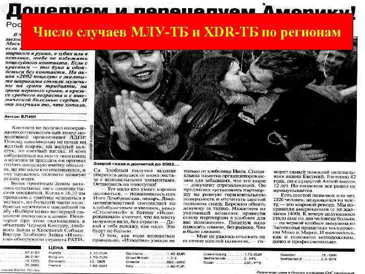 Число случаев МЛУ-ТБ и XDR-ТБ по регионам 