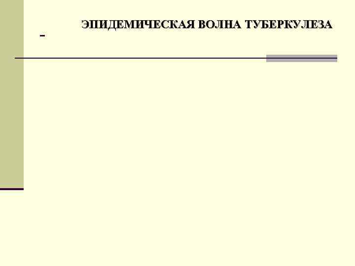   ЭПИДЕМИЧЕСКАЯ ВОЛНА ТУБЕРКУЛЕЗА - 