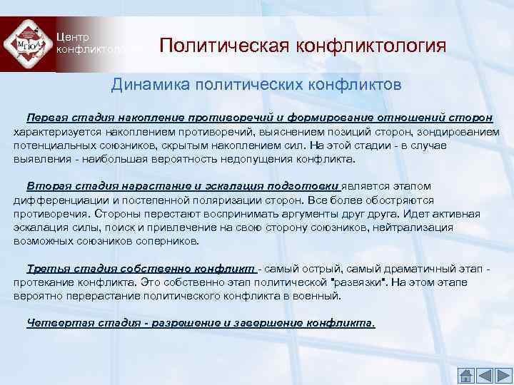   Центр   конфликтологии  Политическая конфликтология   Динамика политических конфликтов