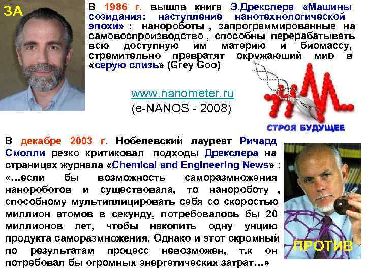     В 1986 г. вышла книга Э. Дрекслера «Машины ЗА 