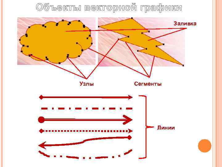 Понятие линии узла сегмента контура векторного изображения