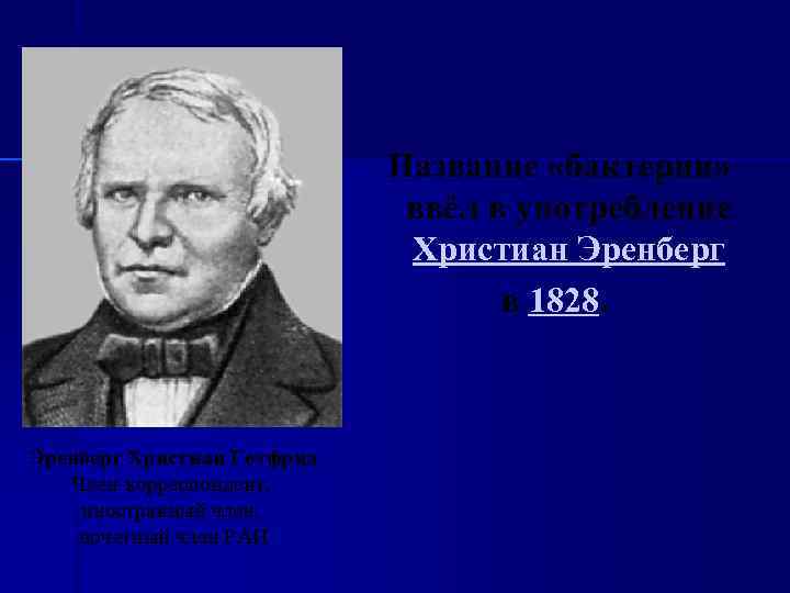      Название «бактерии»      ввёл в