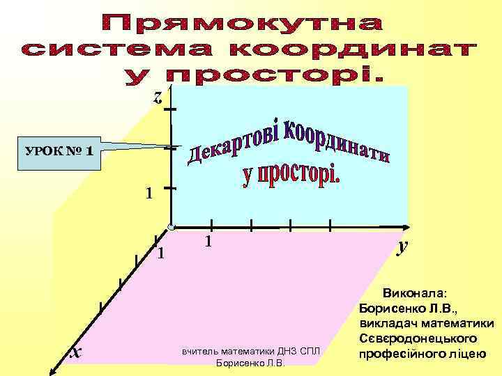   z УРОК № 1     О  1 