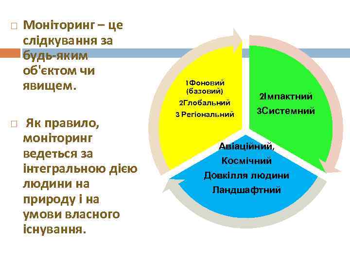   Моніторинг – це слідкування за будь-яким об'єктом чи явищем.   1