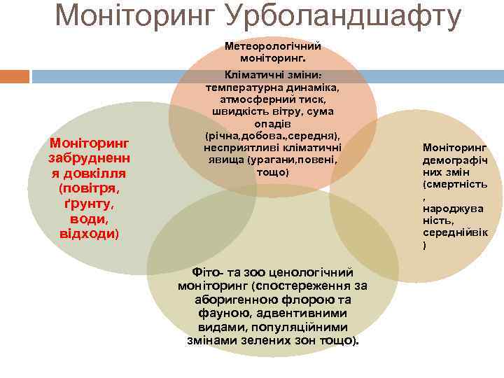 Моніторинг Урболандшафту     Метеорологічний     моніторинг.  