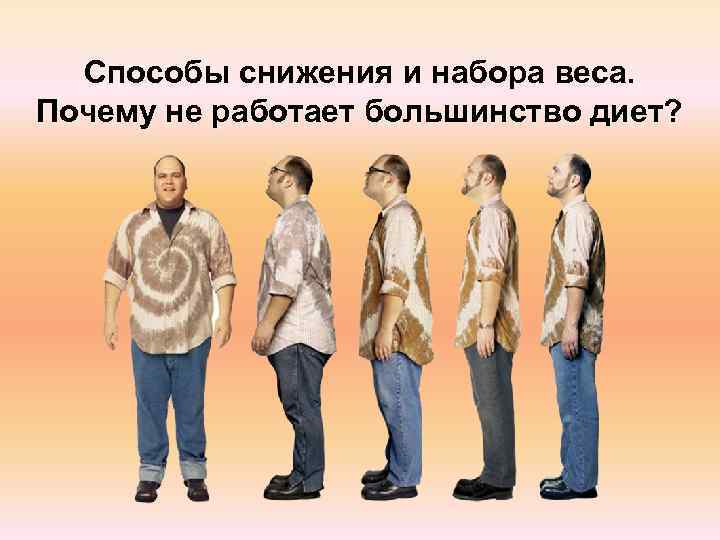  Способы снижения и набора веса. Почему не работает большинство диет? 