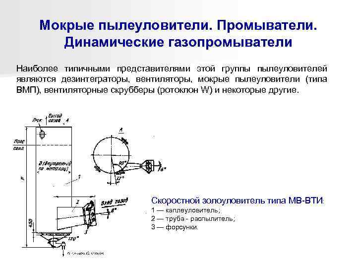   Мокрые пылеуловители. Промыватели.   Динамические газопромыватели Наиболее типичными представителями этой группы