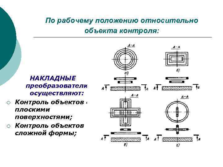   По рабочему положению относительно     объекта контроля:  
