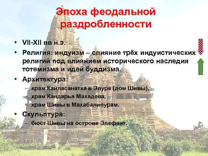   Эпоха феодальной   раздробленности • VII-XII вв н. э.  •
