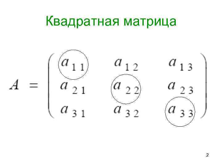 Обратная квадратная матрица