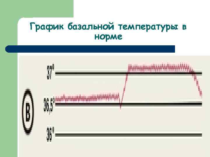 График базальной температуры в   норме 