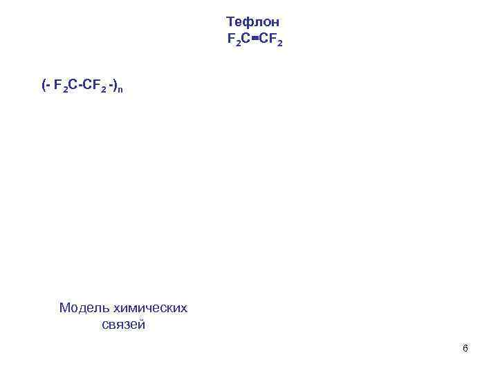     Тефлон     F 2 C=CF 2 