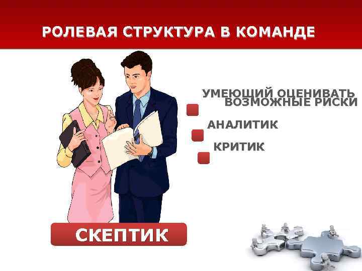 РОЛЕВАЯ СТРУКТУРА В КОМАНДЕ    УМЕЮЩИЙ ОЦЕНИВАТЬ   ВОЗМОЖНЫЕ РИСКИ 