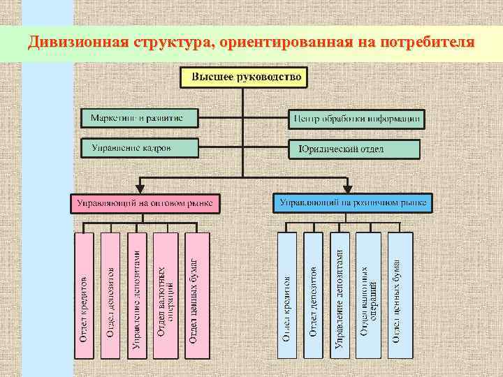 Дивизиональная структура управления проектом ориентирована на