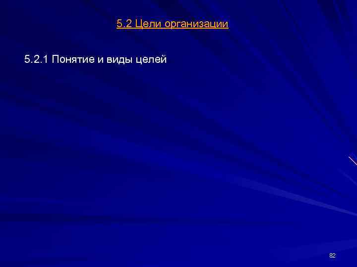     5. 2 Цели организации  5. 2. 1 Понятие и